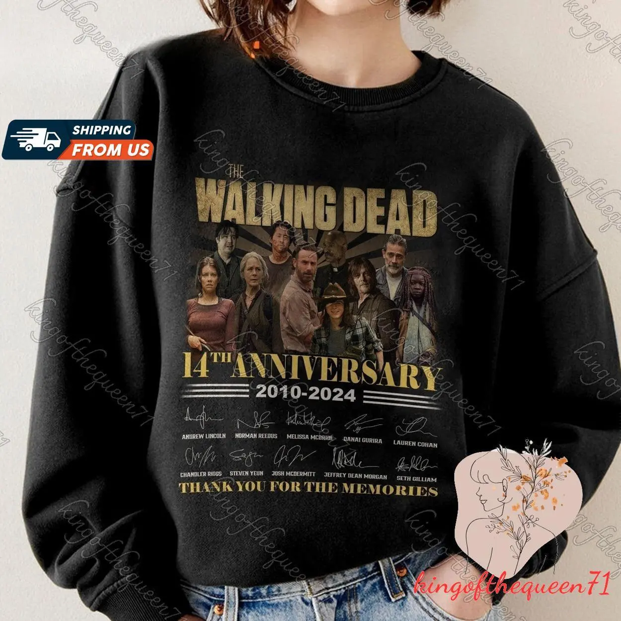 The Walking Dead Anniversary 2010-2024 T-shirt, The Walking Dead Hoodie, Walking Dead Sweatshirt, Thank You For Memories Shirt Fit Womenswear Comfortable Love Tops Streetwear