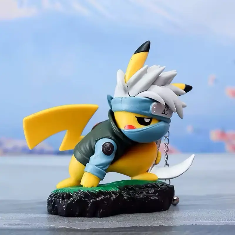 Kakashi Hatake Naruto Pikachu Figurine - Anime Toy Figure for Naruto & Pokemon Fans 3