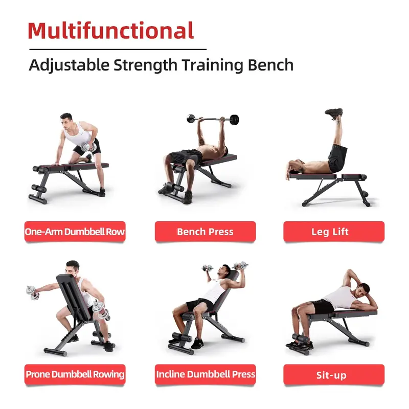 GymSets Adjustable & Foldable Weight Bench 2