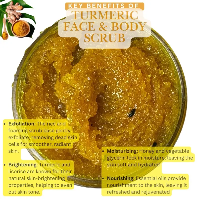 Turmeric Honey Body Scrub - Chemical Free - Skin Repair -  Luxury - Moisturiser 1