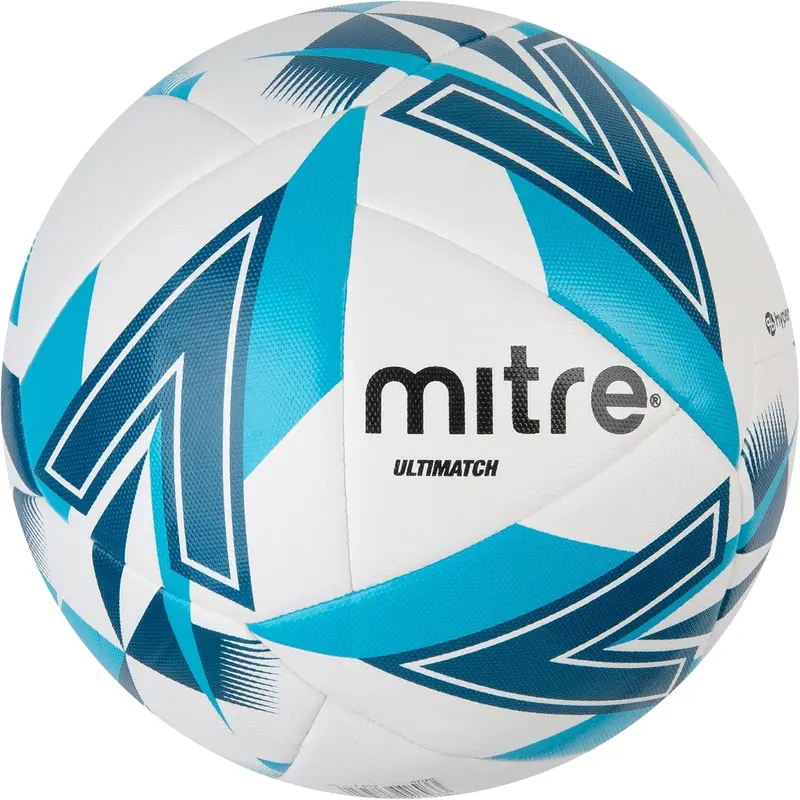 Ultimatch Football, Enhanced Control, Extra Durability, Added Accuracy, Ball, White/Blue, 4 2