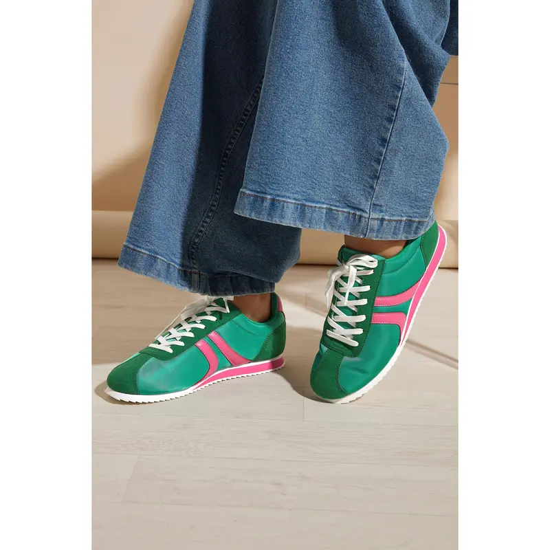 Green Side Stripe Trainers in Extra Wide EEE Fit 0
