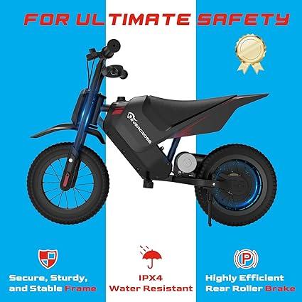 EVERCROSS EV05M Electric Motorcycle for Kids, 150W Kids Ride On Motorcycle, 8/16 km/h Speed Modes & 10 km Long-Range Electric Motorcycle, 12'' Moto Cross for Kids Aged 3-12 Years 4