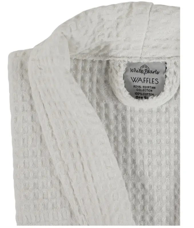 100% Cotton Fabric Lightweight Waffle Dressing Gown - Unisex - Classy Stylish Long Sleeve Bathrobe Comfortable Loungewear Nightwear - Womenswear Menswear  Underwear nightwear Piece Longsleeves Fit Adjustable 7