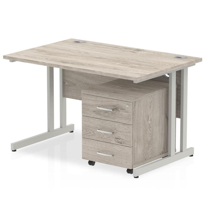 Impulse 1200mm Cantilever Straight Desk With Mobile Pedestal 3