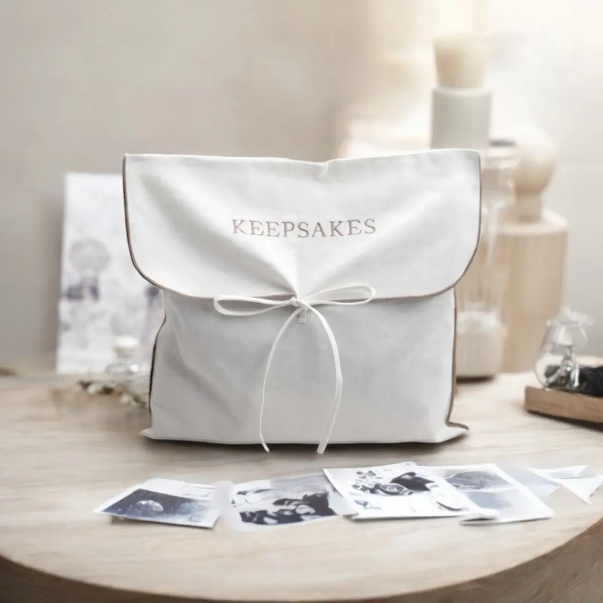 Luxury Keepsake Cotton Twill Memory Bag - Perfect for Storing Beloved Items