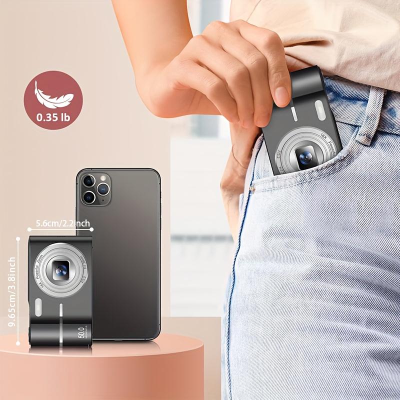 Upgraded Digital Camera, Auto Focus 50 Megapixel FHD 1080P Kids Camera with 16x Zoom Anti-Shake, Compact Camera for Kids Students Children Girls Boys, Kids Camera with 32GB SD Card 8