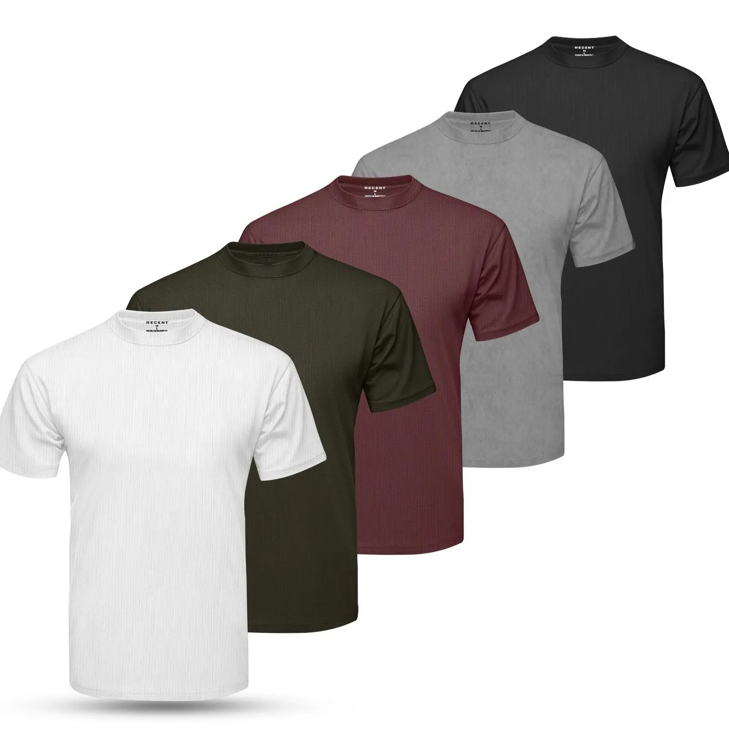 Clearance Items 2024 5 Pack Men's T-shirt Short Sleeve Shirt Crew Neck Plain Assorted 100% Cotton Top Menswear Set Casual Tshirt Clothing Streetwear Medium