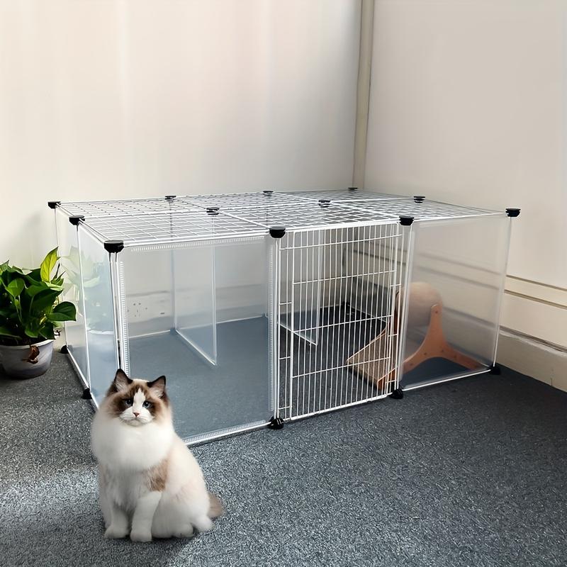18 Panels Small Animal Playpen, Big Hamster Cages, Pet Playpen, Rabbit Cage, Small Animal Cage, Puppy Kitten Dog Playpen, Indoor Outdoor Portable Yard Fence, Plastic 3