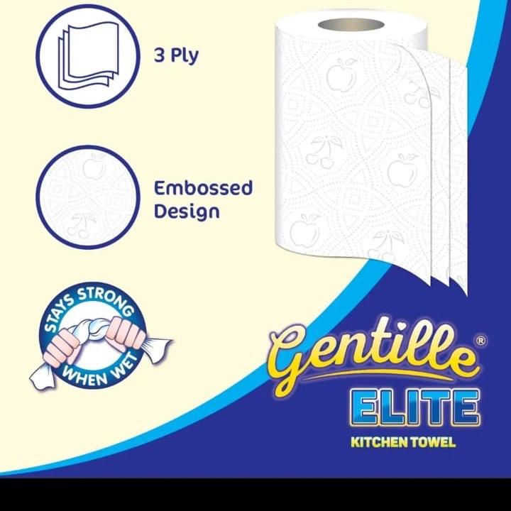 Gentile Elite Kitchen Towel 3ply 15rolls High Quality 3