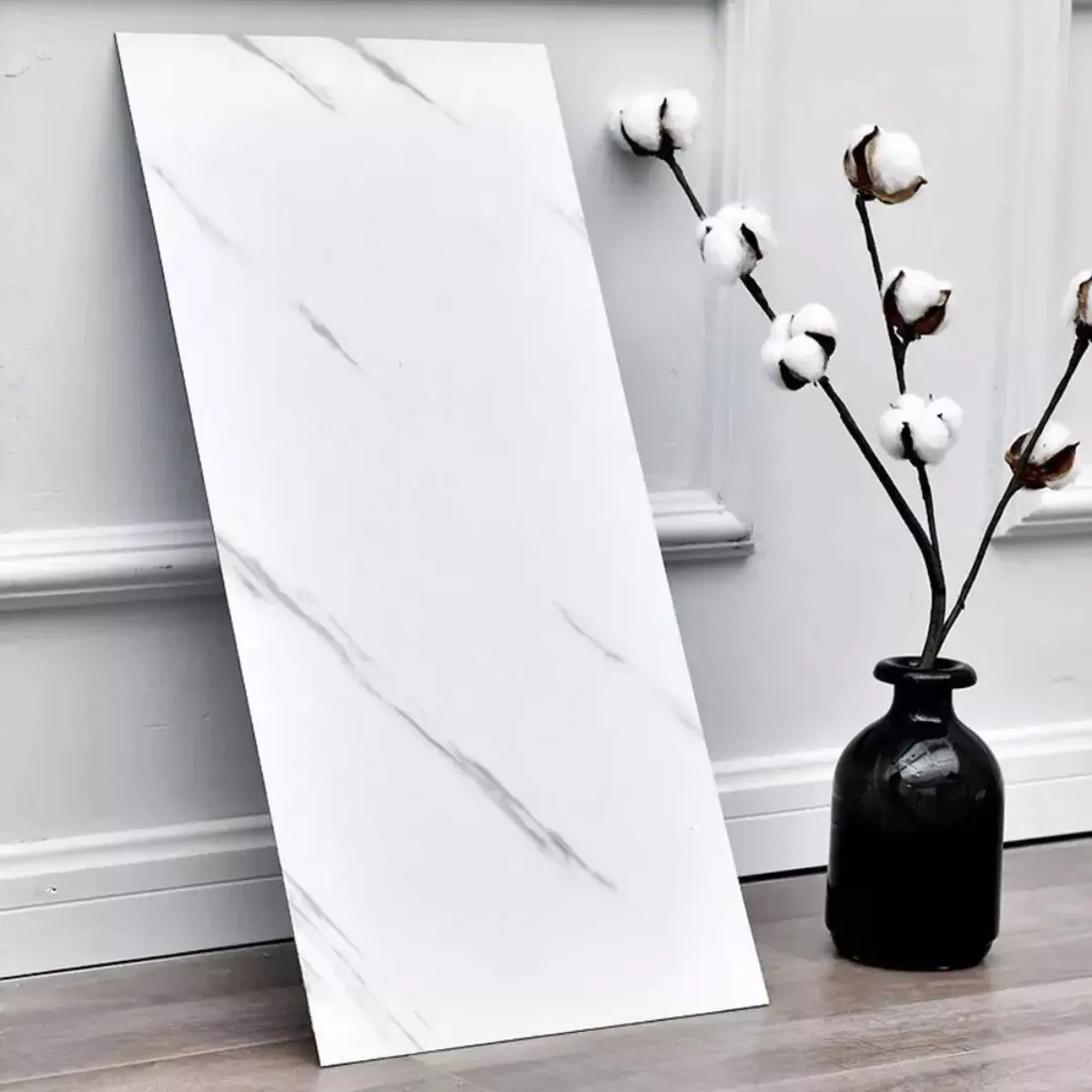 10X White Black Grey Marble Shower Wall Panels PVC Bathroom Cladding Decorative
