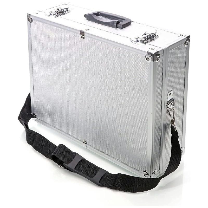 YORKSHIRE HOMEWARE Aluminum Hard Case Lockable Tool Box Briefcase Portable Storage Toolbox Universal Carrying Case Organizer Flight Cases Camera Equipment Tool Case with Removable Foam 5