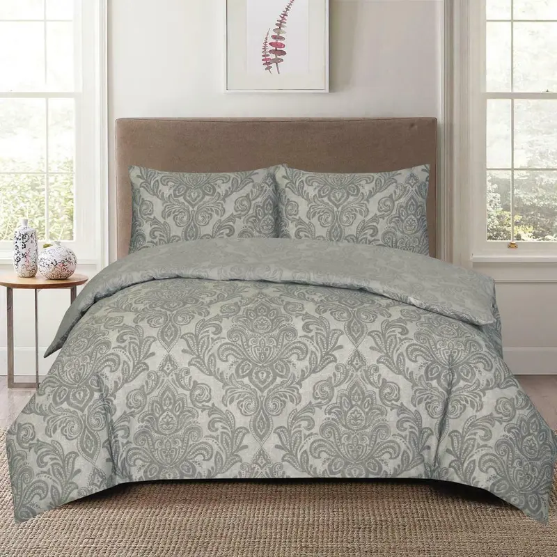 Luxury Printed Duvet Quilt Cover with Pillowcase Single Double Super King Size Bedding Set 1