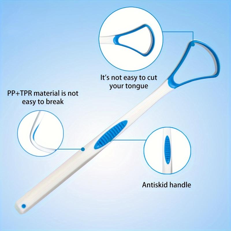 Product Introduction of of Tongue Scrapers, Tools for Cleaning Tongue Coating, Silicone Tongue Brushes for Cleaning, 4-Color Cleaning Set, Tongue Cleaning Tools. 4