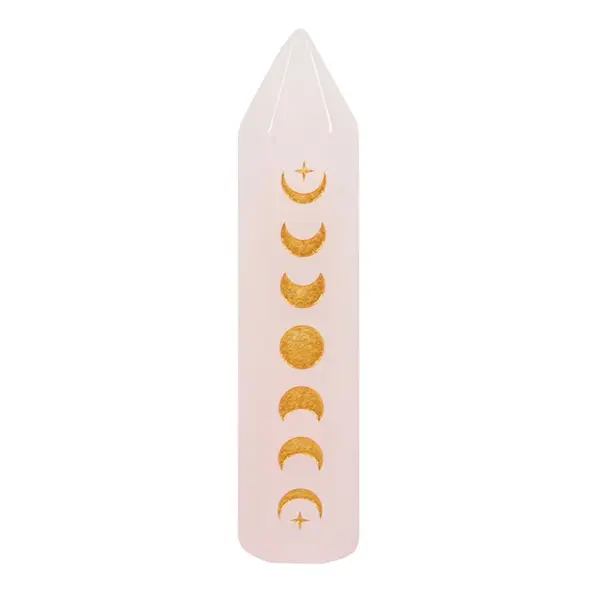 5cm Rose Quartz Moon Phase Crystal Point 1