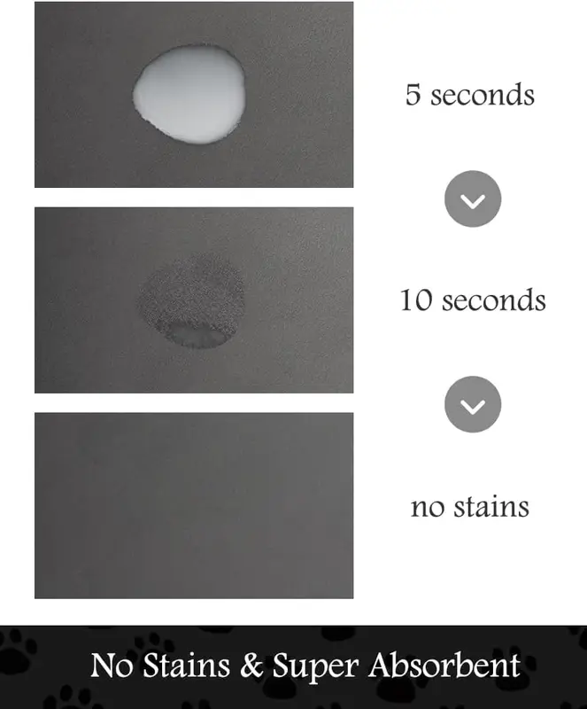 Pet Feeding Mat-Absorbent Dog Mat for Food and Water Bowl-No Stains Quick Dry Dog Water Dispenser Mat-Dog Accessories Pet Supplies-Dog Water Bowl for Messy Drinkers 2