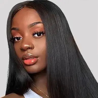 Premium 24 Inch Human Hair Wig with Full 360 Lace and No Tracks