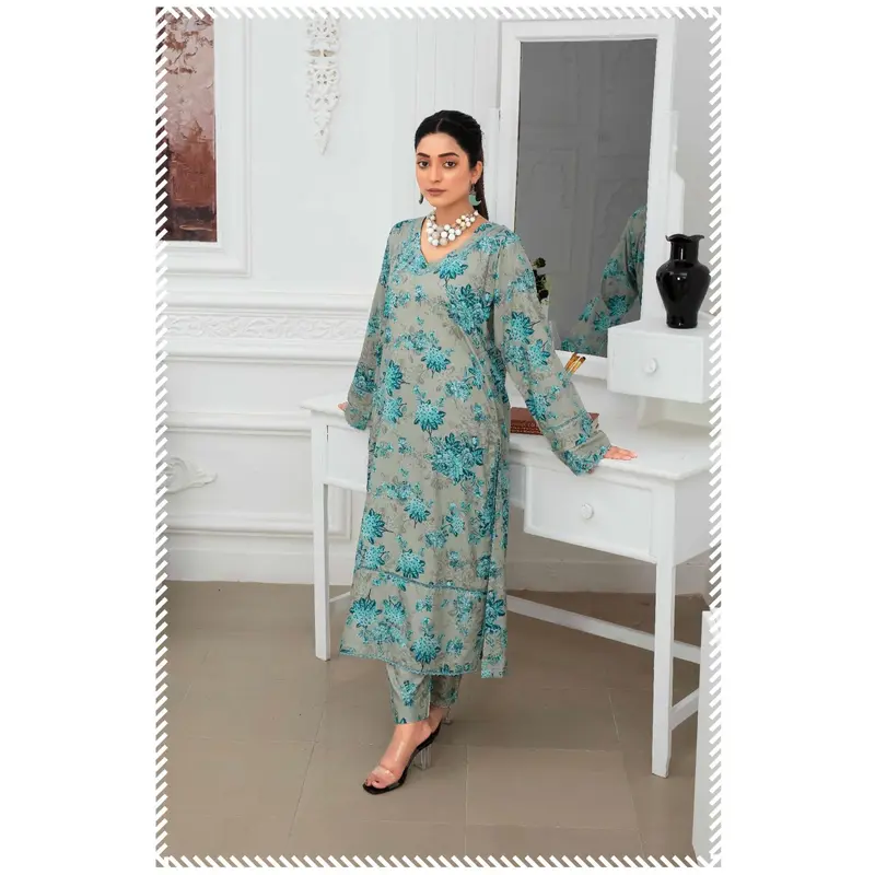 ASHYANA Vol 15 | Embroidered Linen 2pc Readymade | ARW04 2