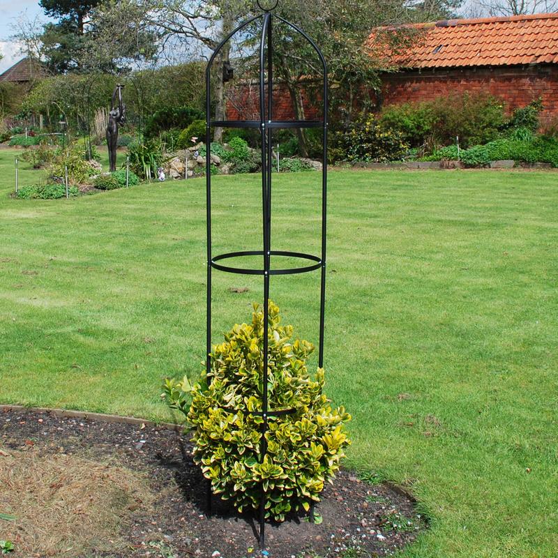 1.9m Garden Obelisk Support Metal Climbing Plant Flowers Steel Frame Structure 0