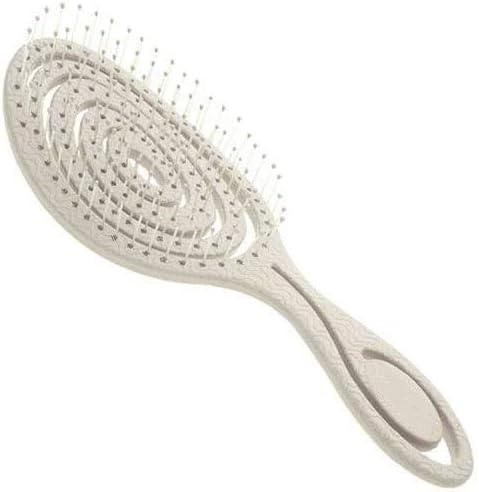 Beauty Eco Friendly Straw Hairbrush with Flexible Soft Pin Bristles for Wet/Dry Hair Detangling and Head Massaging free shipping 3