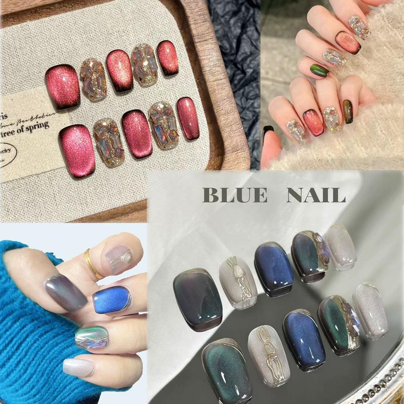 Product Introduction of Top-Tier Quality Manicure, TUGE NAIL Blossom Series 100% Handcrafted Press On Nails Nail Art, Cat's Eye Effect, French Tip Nail, Reusable, Long-Lasting, Eco-Friendly, DIY Manicure, Variety of Designs & Sizes Nail Care Nail Polish Cutics Cosmetic 0