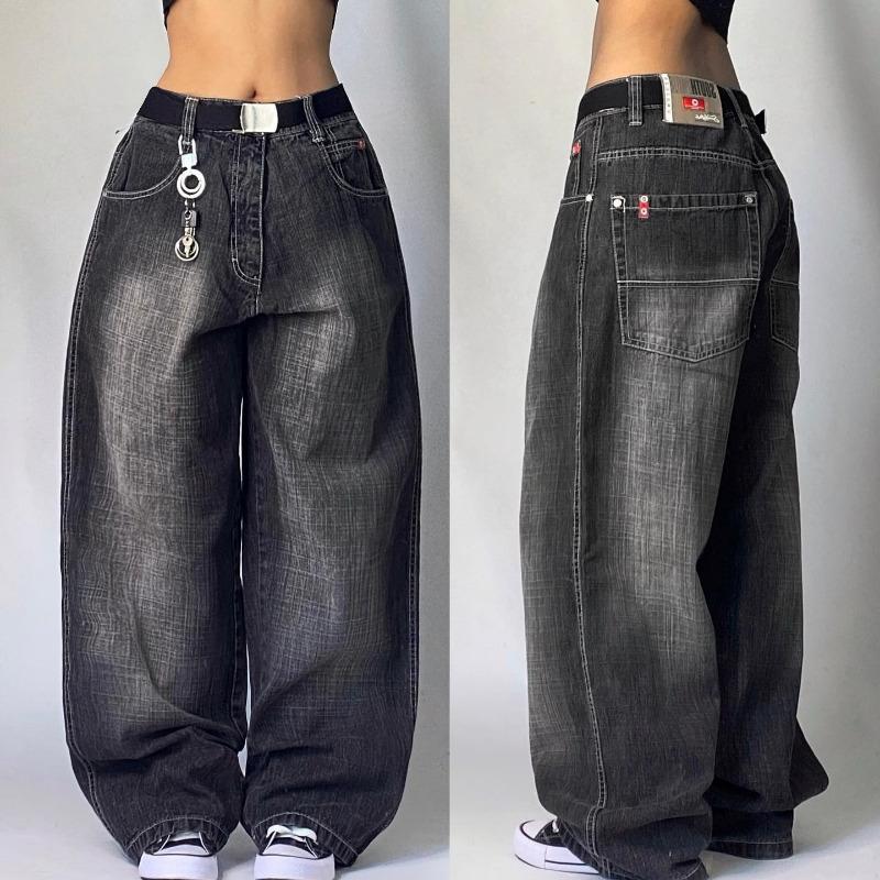 Product Introduction of Streetwear New Fashion Oversized Print Baggy Jeans Y2K Harajuku Hip-hop Vintage Pop Gothic High Waist Wide-leg Pants Trousers 10