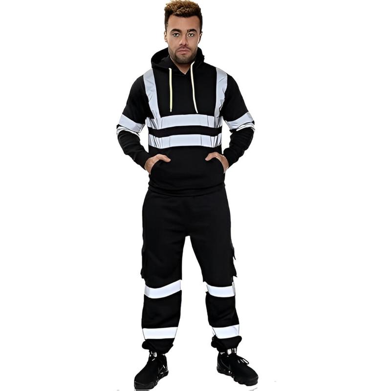 Hi-Vis Reflective Hoodie | Casual & Outdoor Pullover | Warm Fleece, Multi-Pocket Design, Stylish outerwear for high visibility 4
