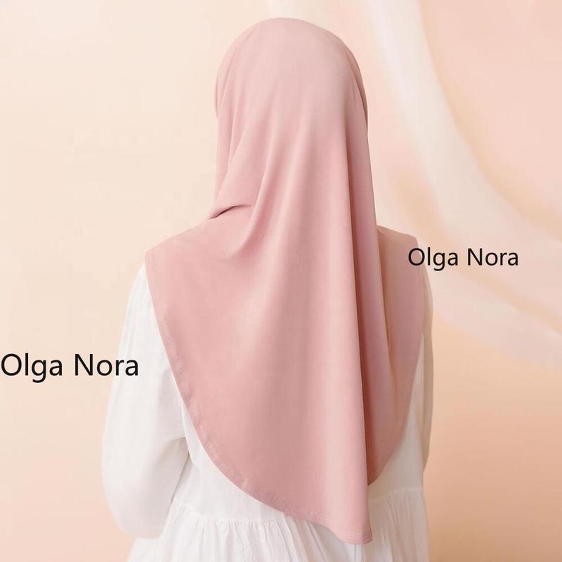Olga Nora ON2751ON Versatile Women's Headscarf with Face Cover - Double Layer Modest Hijab for Daily Wear and Special Occasions square  hijab 1