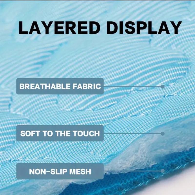 Pet Cooling Pad: crafted for your furry friend's comfort. Our Dog Ice Silk Bed Mat offers a washable and reusable solution, perfect for both outdoor adventures and indoor relaxation. Keep your pet cool and content, no matter the weather. 4