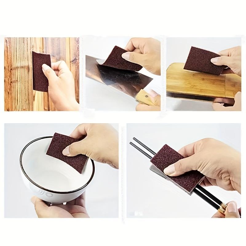 10Pcs - Premium Diamond-Coated Sponge Wipes - Effortless Kitchen Cleaning Magic for Pot Bottom, Cutting Board, Rust Stainless Steel Pot, and Dish Washing with Double Effect 2