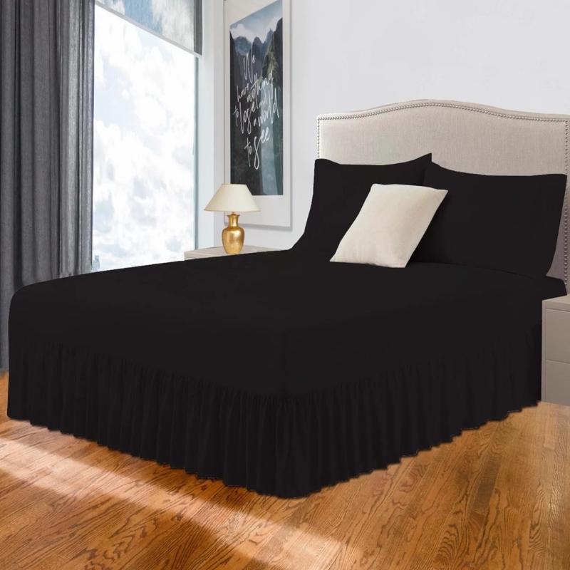 Plain Valance Sheet Percale Egyptian Cotton Fitted Sheets | Easy Care 16" / 40cm Extra Deep Frilled Valance Fitted Bed Sheet - Machine Washable - Single Small Double (4FT) Double King Super King Sizes-Wrinkle Fade Stain Resistant. 6