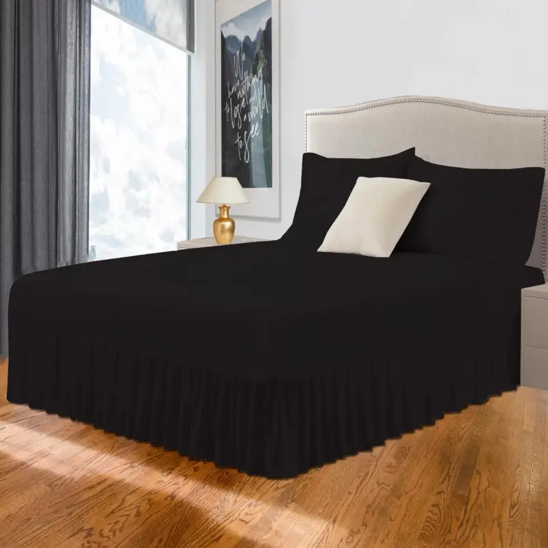 Plain Valance Sheet Percale Egyptian Cotton Fitted Sheets | Easy Care 16" / 40cm Extra Deep Frilled Valance Fitted Bed Sheet - Machine Washable - Single Small Double (4FT) Double King Super King Sizes-Wrinkle Fade Stain Resistant. 6
