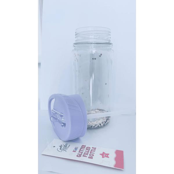Girls & Boys Glitter Filled  260ML with Purple and Pink Lid  Water Bottles Portable Drinkware Tumbler Cup Mug 7