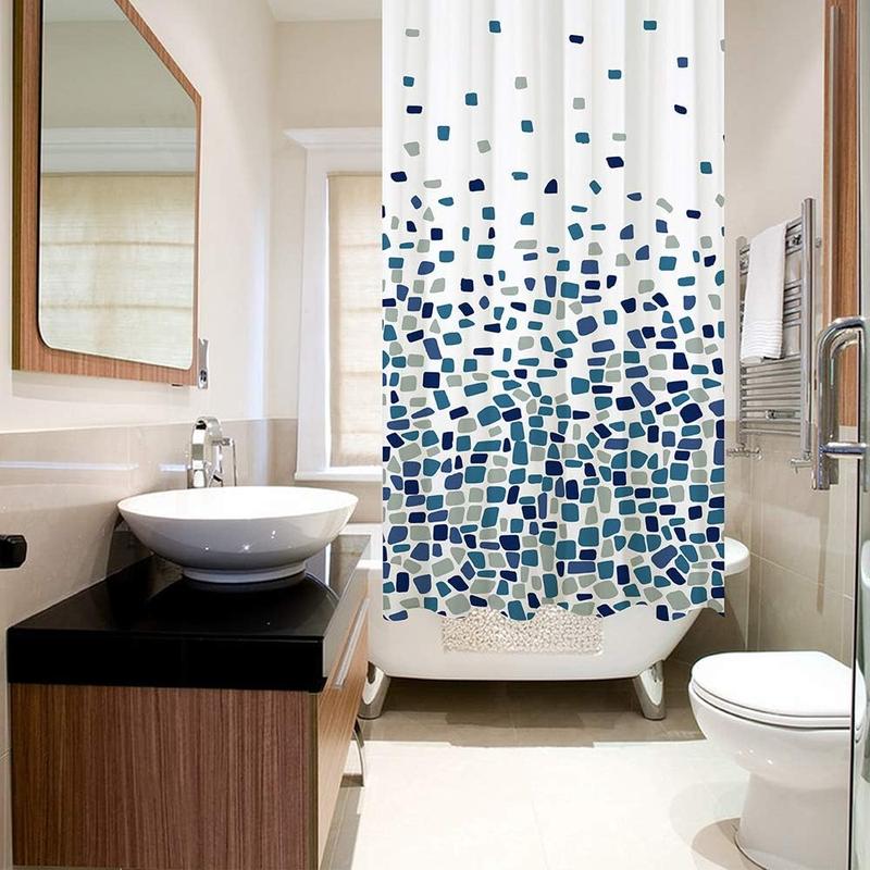 Laven & Ivory Shower Curtain Anti Mould, Mildew Resistant | Size 180x180 cm (71 x 71 Inch) | Water Repellant Fabric | 100% Polyster 3