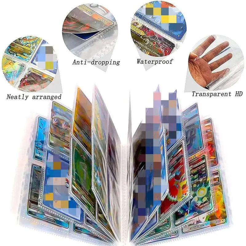 Binder for Pokemon, 4-Pocket Collection Card Holder, Card Album Case Folder, 30 Pages 240 Cards Capacity 1