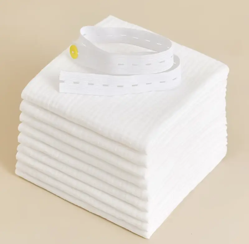 Pack of 12 Large White Muslin Cloth Baby Burping 100% Cotton Squares Swaddle 2