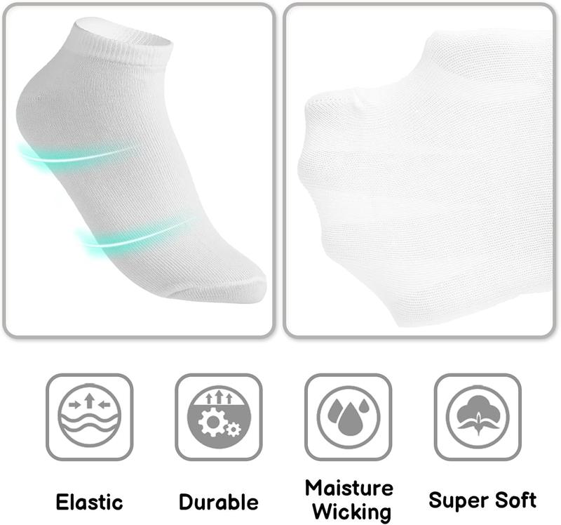 10 Pairs Trainer Running Socks Ankle Socks, Non Slip Trainer Socks for Men Women Low Cut Cotton Ankle Socks Sports Socks Athletic Socks for Running Hiking Sporting 4