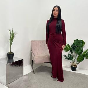 Ladies soft wrap detail modest dress uk onesize 6-14