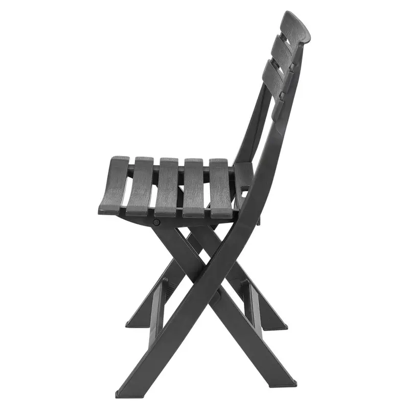 Plastic Black Garden Table with Chairs For Outdoors 4