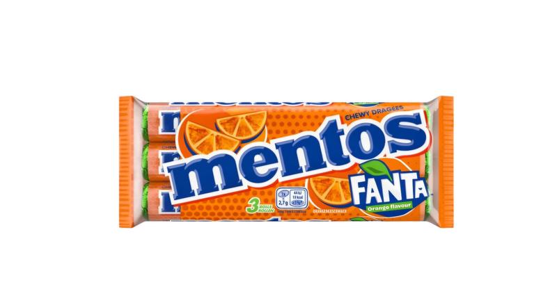 Product Introduction of Mentos Fanta Orange Triple Pack Candy Sweet Snack - Best Before 05/2026 - Bonbon 12