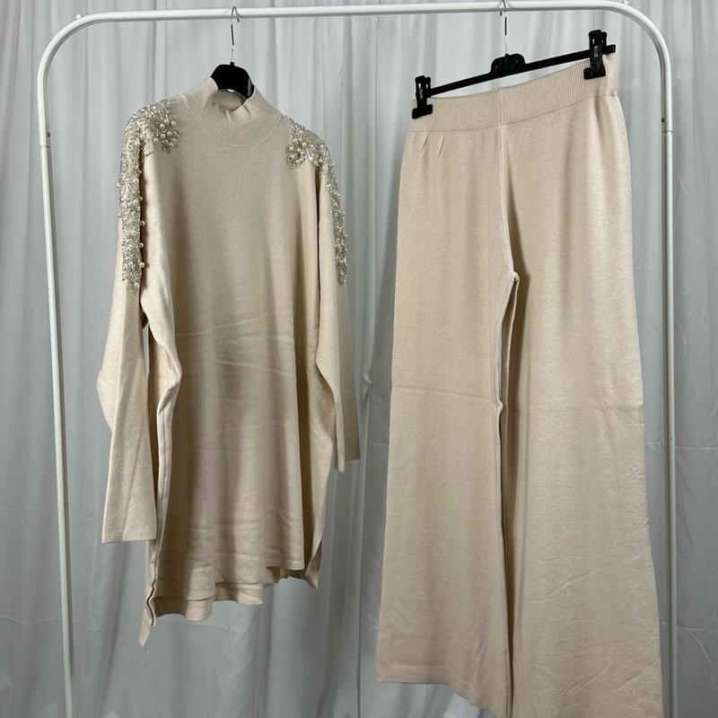 Women's Casual Embellished Shoulder Co-ord Set - Womenswear 3