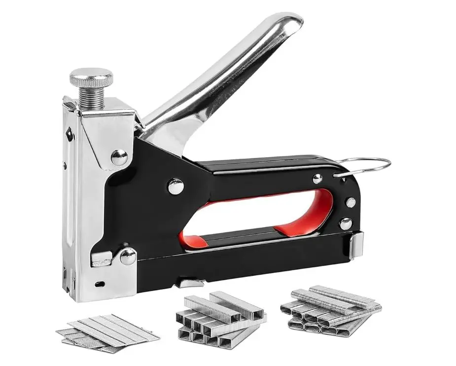 Staple Gun with Remover - 3 in 1 Heavy Duty Nail Steel Gun Kit with 2100 Staples, Upholstery Stapler for Fixing Material, Decoration, Carpentry, Furniture
