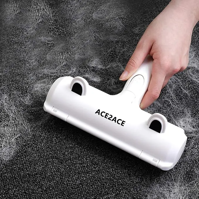 ACE2ACE Pet Hair Remover Roller, Reusable Animal Hair Removal Brush for Dogs and Cats, Easy to Clean Fixed Areas Pet Fur from Carpet, Furniture, Rugs, Stairs, bedding and Sofa 1
