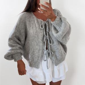 New Style Promotion!! KatchMe Women's Trendy Long Sleeve Loose Lightweight Cardigan, Cute Printed Outerwear for Women, Fall & Winter Ladies' Knitwear for Daily Wear Womenswear