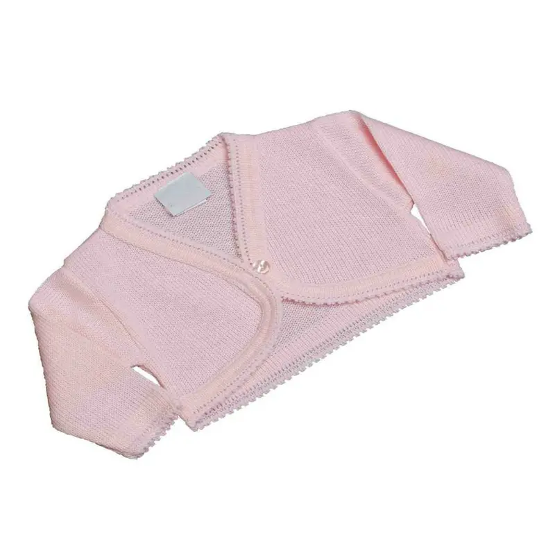 Baby Girls Bolero Cardigan in White or Pink, Newborn - 12 Months 1