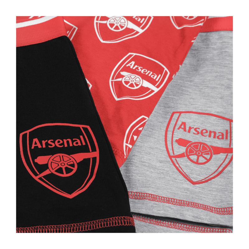 Arsenal F.C. Boys Boxers | Boys Boxer Shorts Pack of 3 | Arsenal Gifts For Boys | Multipack Underwear For Boys 1
