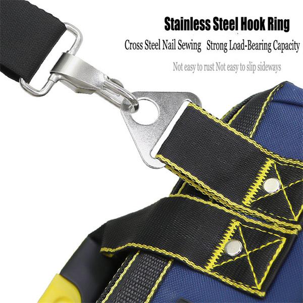 13/19 Inch Multifunctional Tool Bag, Portable Large Capacity Tool Storage Bag, Wear Resistant Thickened Canvas Tools Bag for Electrician, Hand Tools Storage Bag for Home & Office 4