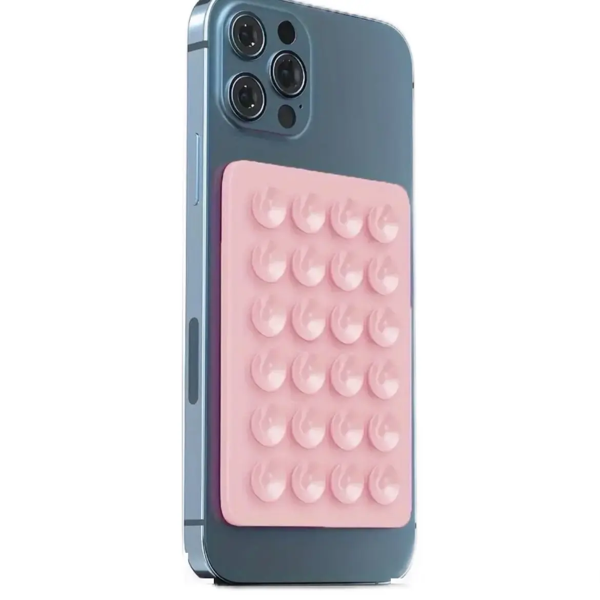 New Phone Silicone Suction Cup Square Single Sided Phone Suction Cup Holder, Adhesive Adsorption Phone Case Holder, Silicone Phone Accessories For IPhone And Android, Hands Free Fidget Toy Mirror Shower Phone Holder, Vibrating Video And Selfie