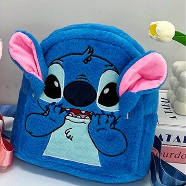 Cute mini fluffy backpack stitch gift birthday Xmas outing holiday 0