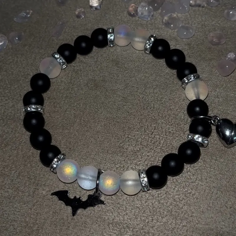 hello kitty x Bat man inspired magnetic charm bracelet set 1